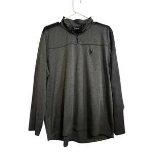 Spyder L Active TG 1/4 Zip Up Gray Pullover Prow-B Athletic Sweater